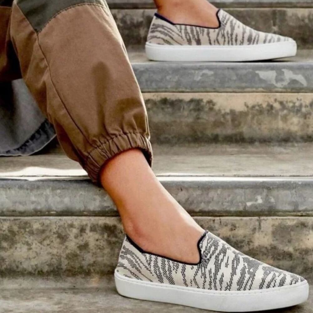 Rothy's The Sneaker Maritime Tiger Slip On Sneaker Retired Color Size 8